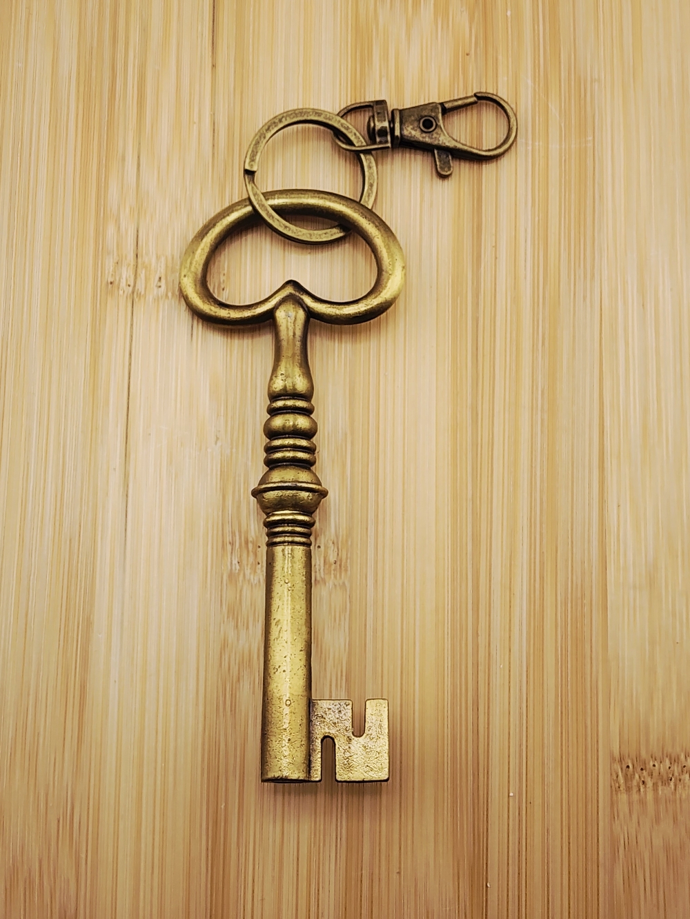 Antique-Style Brass Bag Charm/Keychain